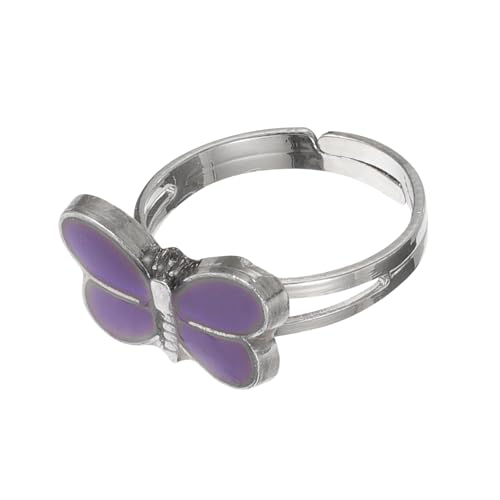 LRXIYODE Einstellbarer Farbwechsel Ring für Mädchen Niedlicher Drachenfliegen Ring Epoxid für Kindergeburtstage und Partys mit Einzigartigem Design und Sicherem Material von LRXIYODE