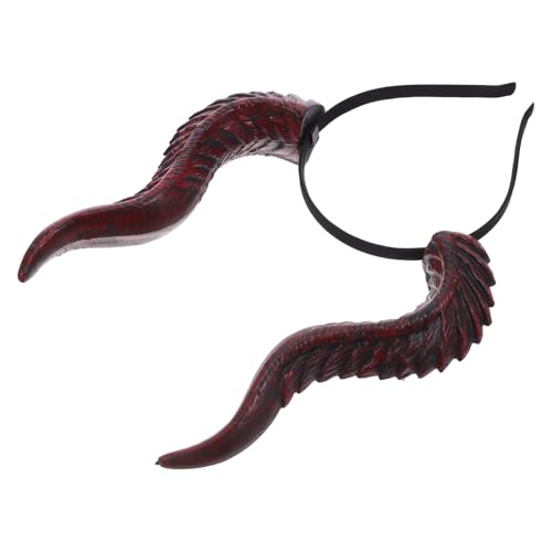 LRXIYODE Einstellbares DIY Dämonen-horn Haarreif aus Resin Abnehmbar Universalgröße Halloween Cosplay Kostüm Haarband für Party Festival und Verkleidung von LRXIYODE