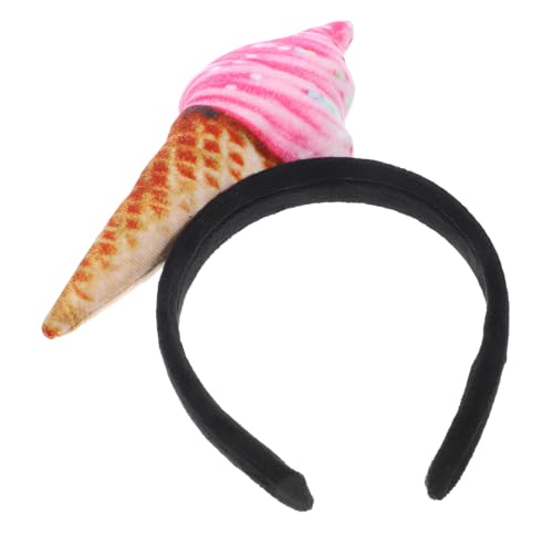 LRXIYODE Eiscreme Stirnband Damen Leichtes Langlebiges Haarband für Frauen und Mädchen Modisches Party Accessoire Make Up Stirnband Geeignet für Festivals Strand Fotos und Alltag von LRXIYODE