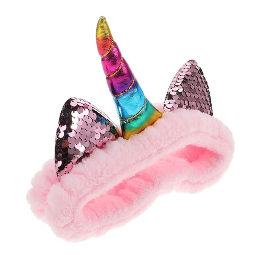 LRXIYODE Elastisches Einhorn Stirnband Damen für Gesichtswäsche Make Up und Hautpflege Flauschiges Schmerzfreies Spa Haarband zum Duschen und Sport in Rosa LRXIYODE Elastisches Einhorn Stirnband Damen für Gesichtswäsche Make Up und Hautpflege Flauschiges Schmerzfreies Spa Haarband zum Duschen und Sport in Rosa von LRXIYODE