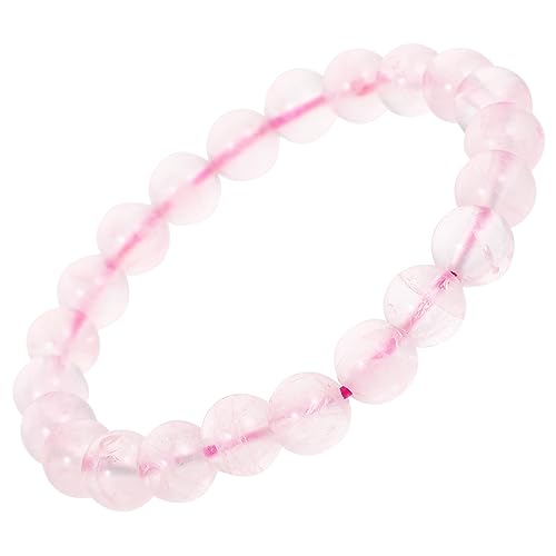 LRXIYODE Elastisches Kristallperlen Armband für Damen und Herren Rundes Bead Stretch Armband Rosa für und zu Tragen von LRXIYODE