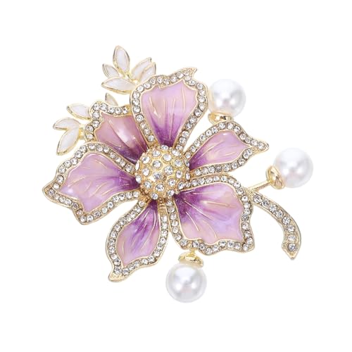 LRXIYODE Blumenbrosche Für Damen Aus Satin Mit Emaille-design Zierliche Stoffblumenbrosche Als Accessoire Für Abendkleid Bankett Und Abschlussball von LRXIYODE