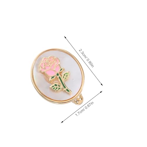 LRXIYODE Elegante Damen Manschettenknöpfe Blumenmuster Goldfarbene Langlebige Metall-accessoires für Französische Hemden Komfortabel und Stilvoll für Hochzeit und Festliche Anlässe von LRXIYODE