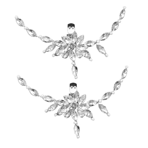 LRXIYODE Elegante Strass Schuhclips Hochzeitsschuhe Schmuck Abnehmbare Dekorative Schuhschnalle Damen High Heels DIY Zubehör Hochzeitsschuhe Clips Glänzend von LRXIYODE