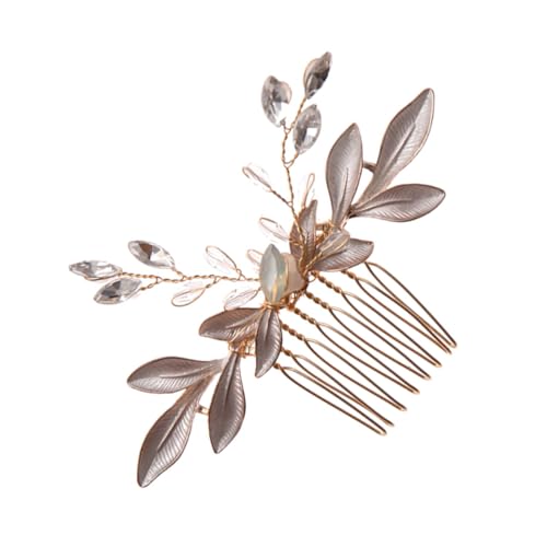 LRXIYODE Eleganter Braut Haarkamm mit Kristallbesatz Handgefertigtes Zinklegierungs haaraccessoire Stilvoller Hochzeitsschmuck für Damen Dekorativer Seitenkamm für Besondere Anlässe von LRXIYODE