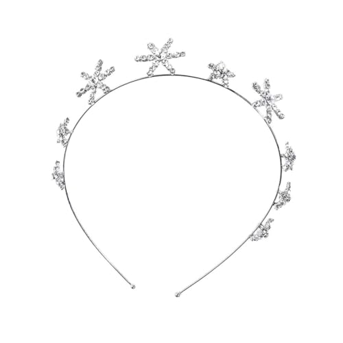 LRXIYODE Eleganter Braut Haarreif mit Silbernem Sechsstern Design Modischer Haarschmuck für Frauen Stilvolle Hochzeit Tiara mit Strassbesetztem Kopfschmuck für Braut und Festliche Anlässe von LRXIYODE