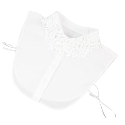 LRXIYODE Eleganter Damen Fake Kragen Bluseneinsatz aus Spitze Abnehmbarer Halbschulter Krageneinsatz Atmungsaktiv und Knitterfrei Passend für Blusen Pullover Kleider und Uniformen von LRXIYODE