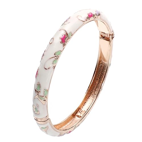 LRXIYODE Ethnischer Stil Bangle Für Damen Kreativer Dekorativer Armreif Hochwertigem Material Weiß Für Alltag Und Traditionelle Kleidung von LRXIYODE