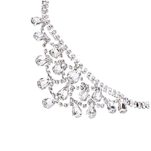 LRXIYODE Elegantes Braut Haarband mit Strasssteinen Elastisches Silber Stirnband Leichter Hochzeitsschmuck für Damen Modisches Accessoire für Besondere Anlässe Wie Hochzeit und Party von LRXIYODE