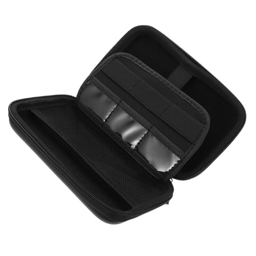 LRXIYODE Elektronik Organizer Tasche Hartschale Kabeltasche mit Stoßdämpfendem Innenfutter Vielseitiger Reise Kabel Organizer für Festplatte Powerbank und Ladekabel Schwarz Robust und von LRXIYODE