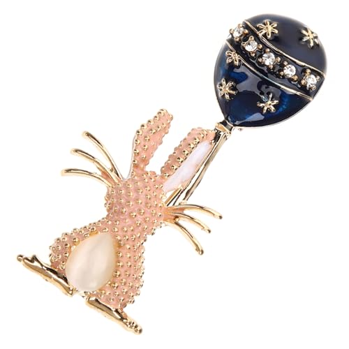 LRXIYODE Emaille Brosche Hase mit Ballon Motiv Langlebige Legierung Modische Anstecknadel für Damen Passend zu Kleidern Hüten Rucksäcken Vielseitiger Bunny Pin für Alltag und Besondere von LRXIYODE