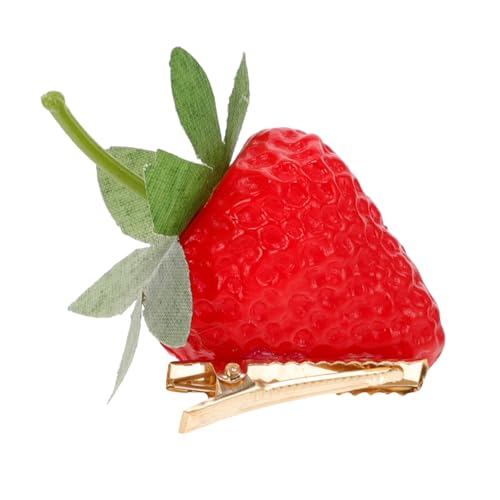 LRXIYODE Erdbeer Haarclip Klein Leicht Süßes Cartoon Design für Mädchen und Frauen Langlebiges Styling Tool Vielseitig für Alltag Party Hochzeit Festlicher Haarschmuck von LRXIYODE