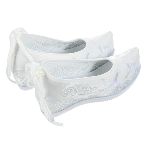 LRXIYODE Ethnische Bestickte Baumwollschuhe Damen Weiß Innener Keilabsatz Hanfu Schuhe Atmungsaktiv Komfortabel Hautfreundlich Alltag Freizeit LRXIYODE Ethnische Bestickte Baumwollschuhe Damen Weiß Innener Keilabsatz Hanfu Schuhe Atmungsaktiv Komfortabel Hautfreundlich Alltag Freizeit von LRXIYODE