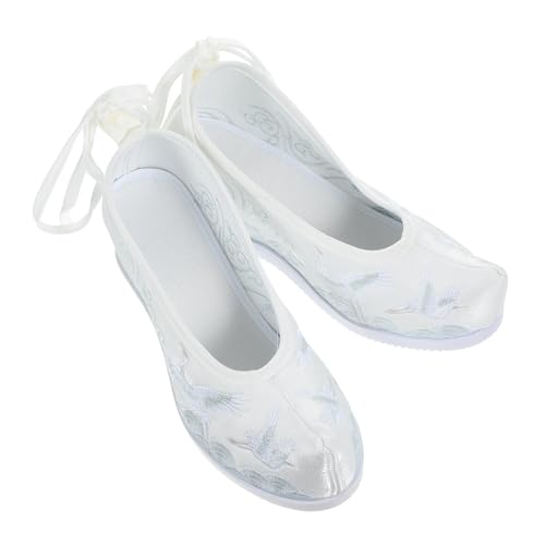 LRXIYODE Ethnische Bestickte Hanfu Schuhe Damen Innen Keilabsatz Atmungsaktive Stoffschuhe Weiß Festliche Schuhe Elegant Komfortabel LRXIYODE Ethnische Bestickte Hanfu Schuhe Damen Innen Keilabsatz Atmungsaktive Stoffschuhe Weiß Festliche Schuhe Elegant Komfortabel von LRXIYODE