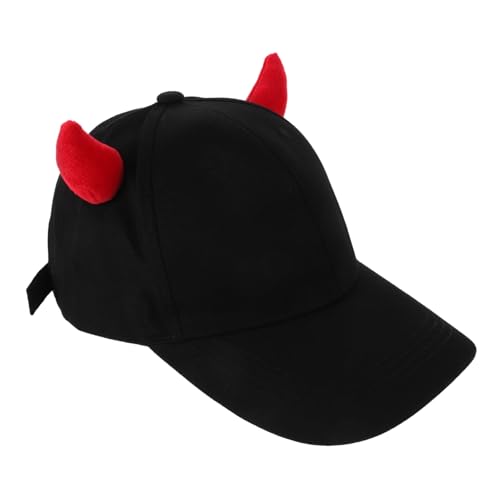 LRXIYODE Evil Horn Ohrenschützer-mütze Herren-Baseballkappe Sportmütze Stylische Flache Krempe von LRXIYODE