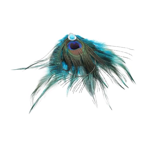 LRXIYODE Exotische Pfauenzier Haarspange mit Strassbesatz Vintage Haarschmuck für Damen Party Hochzeit Farbige Schmuck Barrette Seitlicher Haarklammer von LRXIYODE