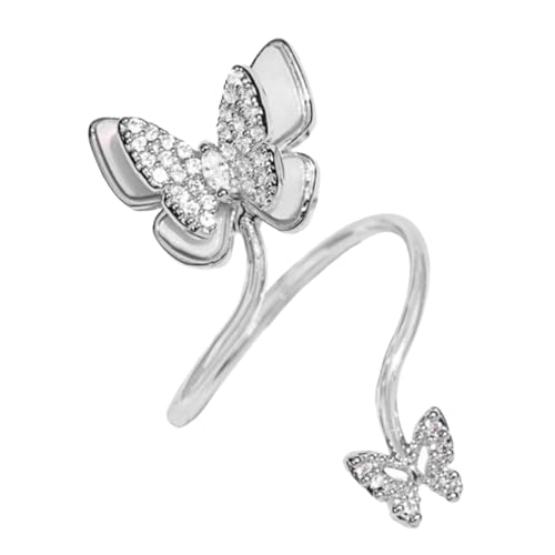 LRXIYODE Exquisiter Offener Knuckle Ring für Frauen Verstellbarer Silikonring mit Eleganter Schlangenform Brillantem Design Fingerdekoration für Partys LRXIYODE Exquisiter Offener Knuckle Ring für Frauen Verstellbarer Silikonring mit Eleganter Schlangenform Brillantem Design Fingerdekoration für Partys von LRXIYODE