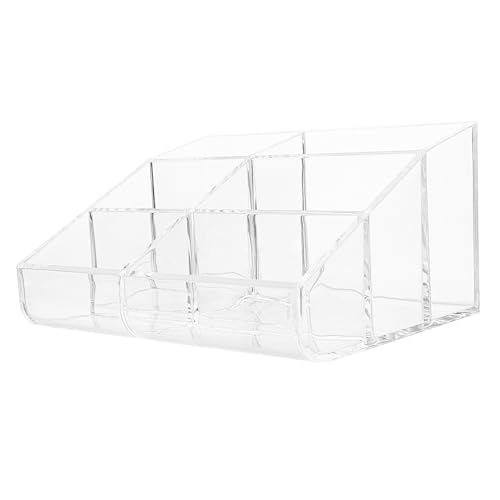 LRXIYODE Fächer Acryl Kosmetik Organizer Transparent Makeup Aufbewahrungsbox Praktisch Langlebig für Badezimmer und Schlafzimmer Platzsparend und Strapazierfähig von LRXIYODE