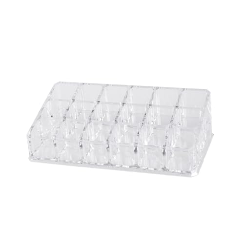 LRXIYODE Fächer Klarer Acryl Lippenstift Display Ständer Organizer Kosmetik Aufbewahrung Rack für Make Up Pinsel Mascara Robust Kompakt Professionell und Zuhause Geeignet von LRXIYODE