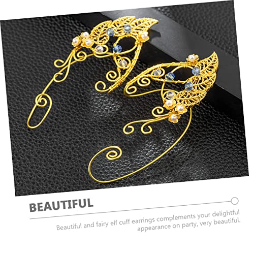 LRXIYODE Fairy Ear Ohrringe Damen Ohrklemmen Piercing Leichtes Legierungsschmuck Zarte Elfenohrringe für Eleganten Alltagslook von LRXIYODE