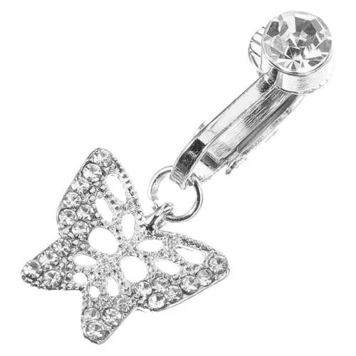 LRXIYODE Fake Bauchnabelpiercing Clip Bauchnabelring mit Anhänger Damen Bauchnabel Schmuck Nicht Durchstochen Dangle Design Stilvoller Körperschmuck für Festival Party Strand von LRXIYODE