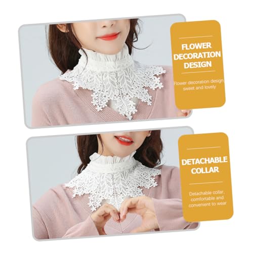 LRXIYODE Falscher Kragen Damen Abnehmbar Atmungsaktiv Leicht Blusenkragen Einsatz für Pullover Uniformen und Kleider Stilvoller Damen Fake Collar aus Hochwertigem Material von LRXIYODE