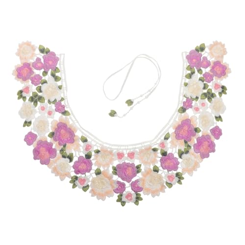 LRXIYODE Fashionable Damen Abnehmbarer Farbiger Stickkragen Vielseitiger Falscher Kragen Für Elegante Outfits Für Freizeit Und Formelle Anlässe von LRXIYODE