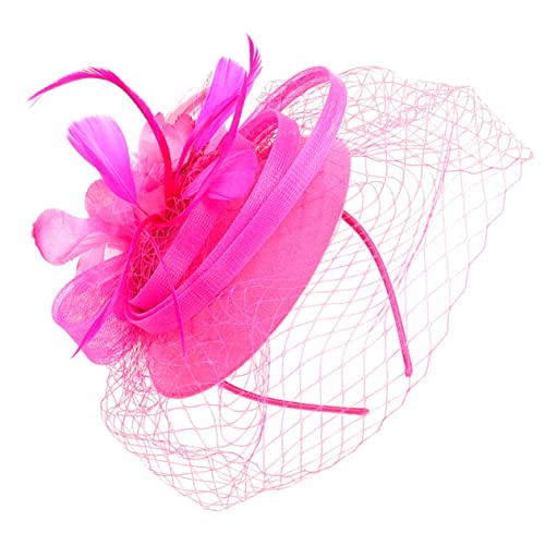 LRXIYODE Fascinator Haarclip und Haarreif für Damen Federleichtes Mesh Braut Kopfschmuck Abnehmbar Vielseitig für Hochzeit Tea Party Cocktail und Festliche Anlässe Modisches Accessoire von LRXIYODE