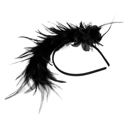 LRXIYODE Federstirnband Damen Vintage Kopfstück mit Elegantem Plume Design Vielseitig für Karneval Cosplay Partys und Aufführungen Modisches Haarband für Besondere Anlässe und Geschenkidee von LRXIYODE