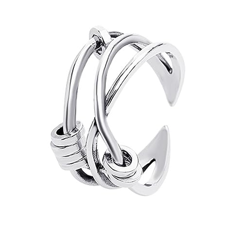 LRXIYODE Fidget Ring für Frauen Ring mit Unregelmäßigem Öffnungsdesign Stylischer Fingerring Hochwertiger zur Stressbewältigung für Besondere Anlässe LRXIYODE Fidget Ring für Frauen Ring mit Unregelmäßigem Öffnungsdesign Stylischer Fingerring Hochwertiger zur Stressbewältigung für Besondere Anlässe von LRXIYODE