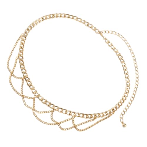 LRXIYODE Förmige Metall Waist Chain für Damen Modische Body Chain mit Quasten Design Stilvolle Bauch Kette für Alltag und Party Goldfarbene Geometrische Körperschmuck von LRXIYODE
