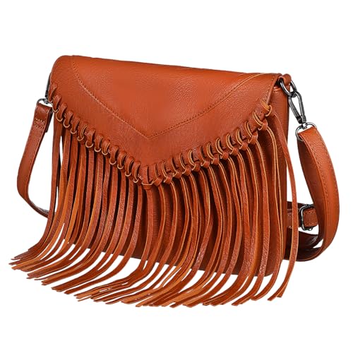 LRXIYODE Fransen Umhängetasche für Damen Vielseitige Schultertasche mit Verstellbarem Trageriemen Geräumig und Leicht für Alltag Reisen Partys und Dates Braun LRXIYODE Fransen Umhängetasche für Damen Vielseitige Schultertasche mit Verstellbarem Trageriemen Geräumig und Leicht für Alltag Reisen Partys und Dates Braun von LRXIYODE