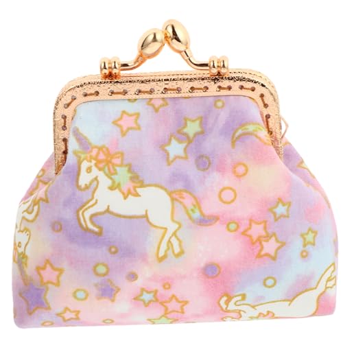 LRXIYODE Geldbörse Damen Einhorn Münzbeutel Tragbar Cartoon Portemonnaie Leicht Kompakt für Mädchen Freundin Rosa von LRXIYODE