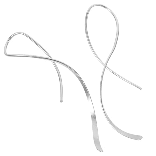 LRXIYODE Geometrische Silber Ohrhänger Damen Unregelmäßige Wellenförmige Drop Dangle Ohrringe Elegant Für Alltag Party Festliche Anlässe von LRXIYODE