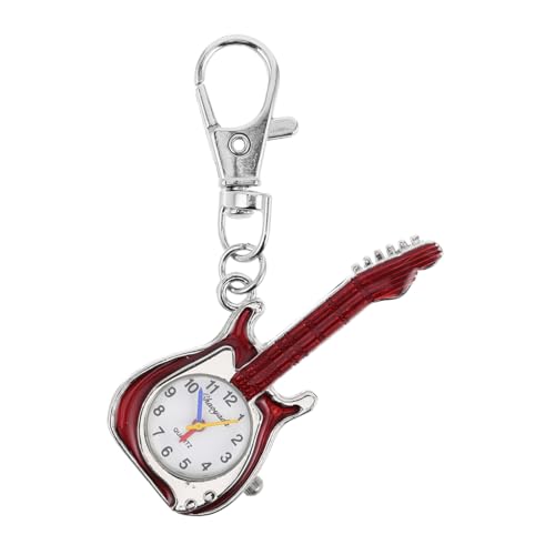 LRXIYODE Gitarre Form Schlüsselanhänger Uhr Süßes Hängendes Ornament Kinderfreundliches Design Für Taschen Als Party-gastgeschenk Für Musikalische Themen von LRXIYODE