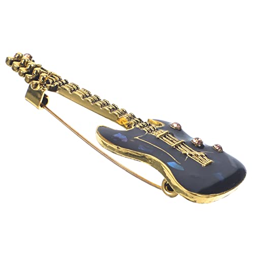 LRXIYODE Gitarrenbrosche Anstecknadel für Damen und Herren Vintage Musikbrosche Metalllegierung Kragenpin in Gitarrenform Modischer Schmuck für Kleidung und Taschen von LRXIYODE
