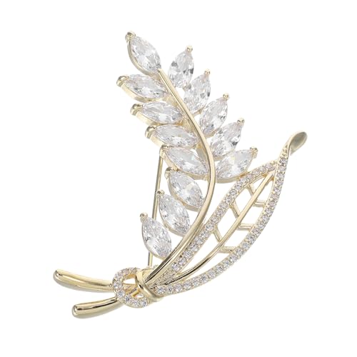 LRXIYODE Weizenährenbrosche Mit Blattnadel-design Für Damen Und Herren Metall-anstecknadel Für Anzüge Und Mäntel Stilvolle Vintage-brosche Für Formelle Anlässe von LRXIYODE
