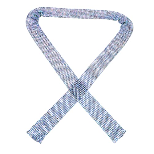 LRXIYODE Glitzernde Sequins-halskette Für Damen Vielseitiges Accessoire Als Schal Oder Schmuck Für Partys Und Anlässe Modisches Design Farbverlauf Mineralblau von LRXIYODE