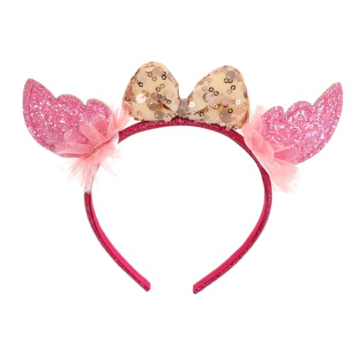 LRXIYODE Glitzerndes Haarband für Mädchen mit Funkelndem Pailletten Schleifen Design Leichtes Bequemes Stirnband für Kindergeburtstag Kostümfeiern und Festliche Anlässe von LRXIYODE