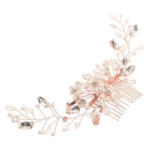 LRXIYODE Goldener Haarkamm Krone mit Diamanten und Floralen Details Leichter und Bequemer Brautschmuck für Hochzeit und Besondere Anlässe Langlebiger Haarschmuck für Damen und Mädchen von LRXIYODE
