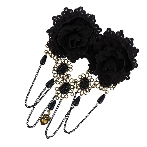 LRXIYODE Gothic Haarnadel mit Design für Halloween Party Eleganter Haarschmuck für Damen für Cosplay und Besondere Anlässe Schwarz Leicht und Stabil von LRXIYODE