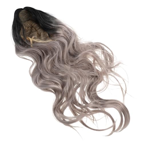 LRXIYODE Gradient Long Wavy Curly Wig für Frauen Hitzebeständiger Synthetischer Langhaar-perücke Verstellbares Netz Party-cosplay-accessoire für Alltag und Halloween von LRXIYODE