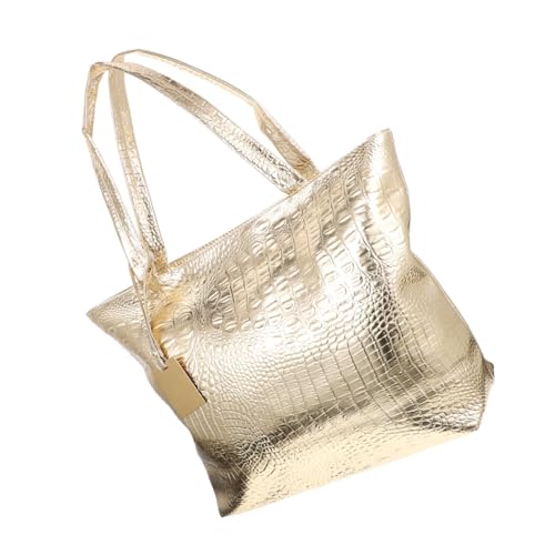 LRXIYODE Große Tragetasche Aus Kunstleder Für Damen Handtasche Mit Großem Fassungsvermögen Schultertragetasche Mit Reißverschluss Laptoptasche Für Pendelverkehr Freizeit von LRXIYODE