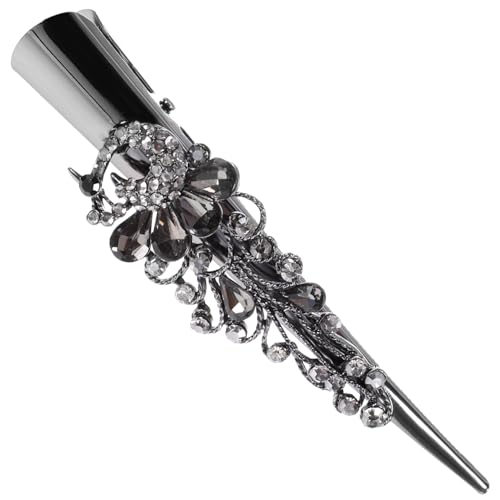 LRXIYODE Große Entenschnabel Haarspange für Frauen und Mädchen Rutschfester Haarklammer Clip mit Strass Vintage Haarschmuck für Dünnes und Dickes Haar Geeignet für Party Hochzeit Alltag von LRXIYODE