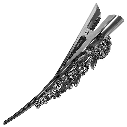 LRXIYODE Große Haarklammer mit Kristallbesatz Eleganter Alligator Haarclip Vintage Haarschmuck für Damen Dekorative Billed Hair Clip für Party Hochzeit und Alltag Rutschfest und Stilvoll von LRXIYODE