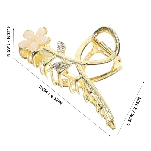 LRXIYODE Große Haarspange für Dickes Haar Eleganter Metall haarklammer mit Katzenaugen design Praktische Blumen krallenklammer für Damen für Alltag Hochzeit und Party von LRXIYODE