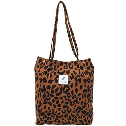LRXIYODE Große Kapazität Corduroy Umhängetasche für Damen Schultertasche im Leopardenmuster für Freizeit Schule und Arbeit Lxwxcm LRXIYODE Große Kapazität Corduroy Umhängetasche für Damen Schultertasche im Leopardenmuster für Freizeit Schule und Arbeit Lxwxcm von LRXIYODE