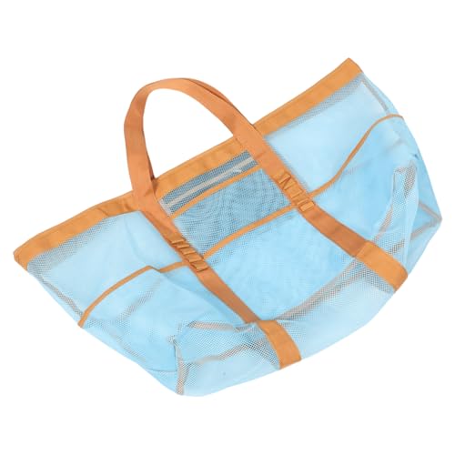 LRXIYODE Große Mesh Tote Strandtasche mit Reißverschlusstasche und Sandabweisend Handlich mit Tragegriff Organizer für Badebekleidung und Kosmetik für Familienurlaub Pool und von LRXIYODE