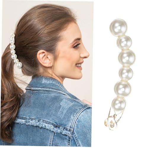 LRXIYODE Große Perlen Haarklammer für Dickes Haar Starker Griff Langlebige Kunststoffklammer Geeignet für Ponytail und Hochsteckfrisuren Modisches Haar Accessoire für Frauen und Mädchen von LRXIYODE