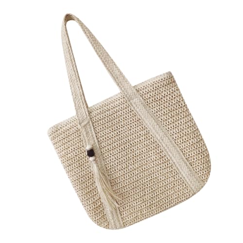 LRXIYODE Große Strandtasche für Frauen Gewebte Wasserfeste Einkaufstasche mit Hoher Kapazität für Urlaub Strand Schultertasche für Vielseitige Verwendung von LRXIYODE